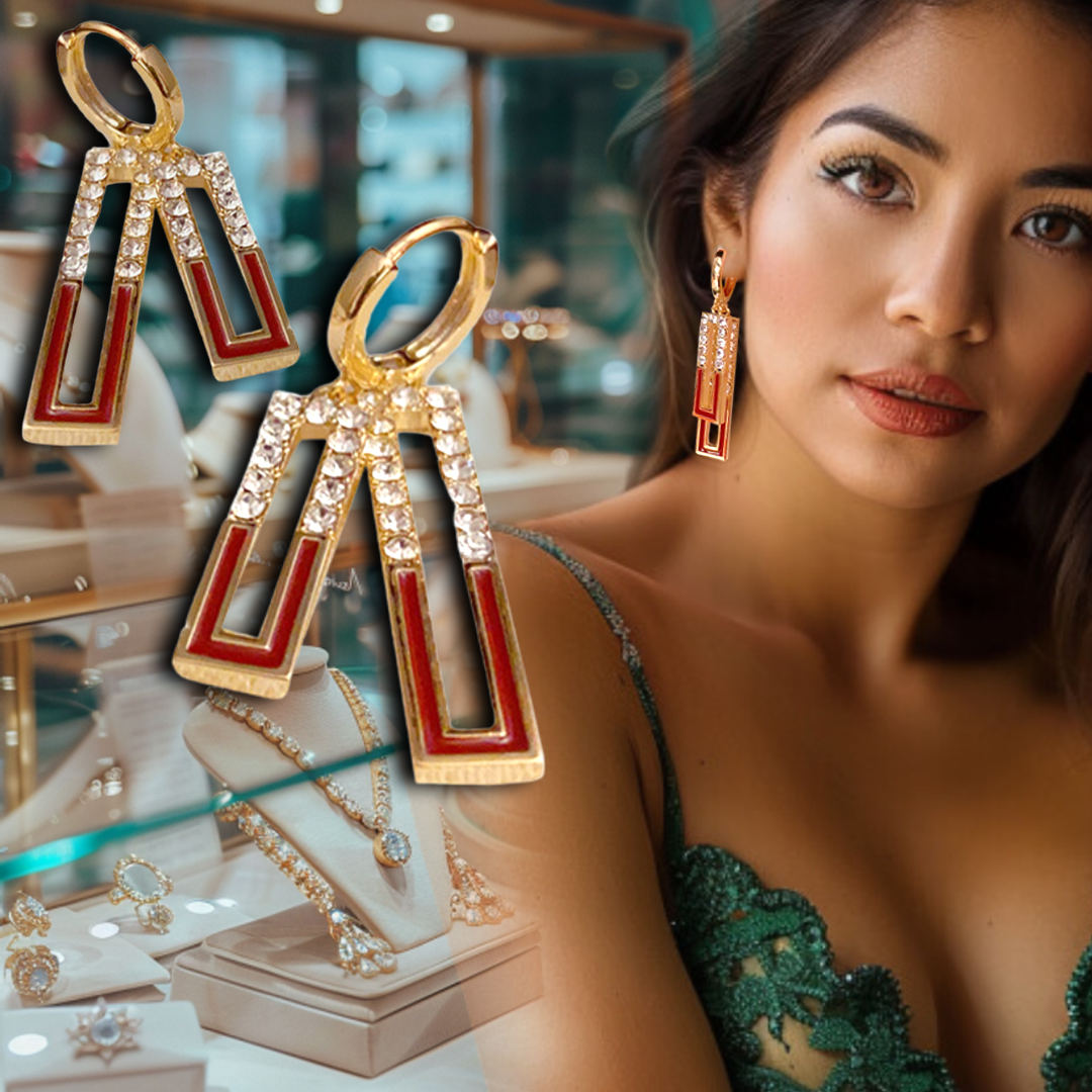 Pendientes elegancia con cristal